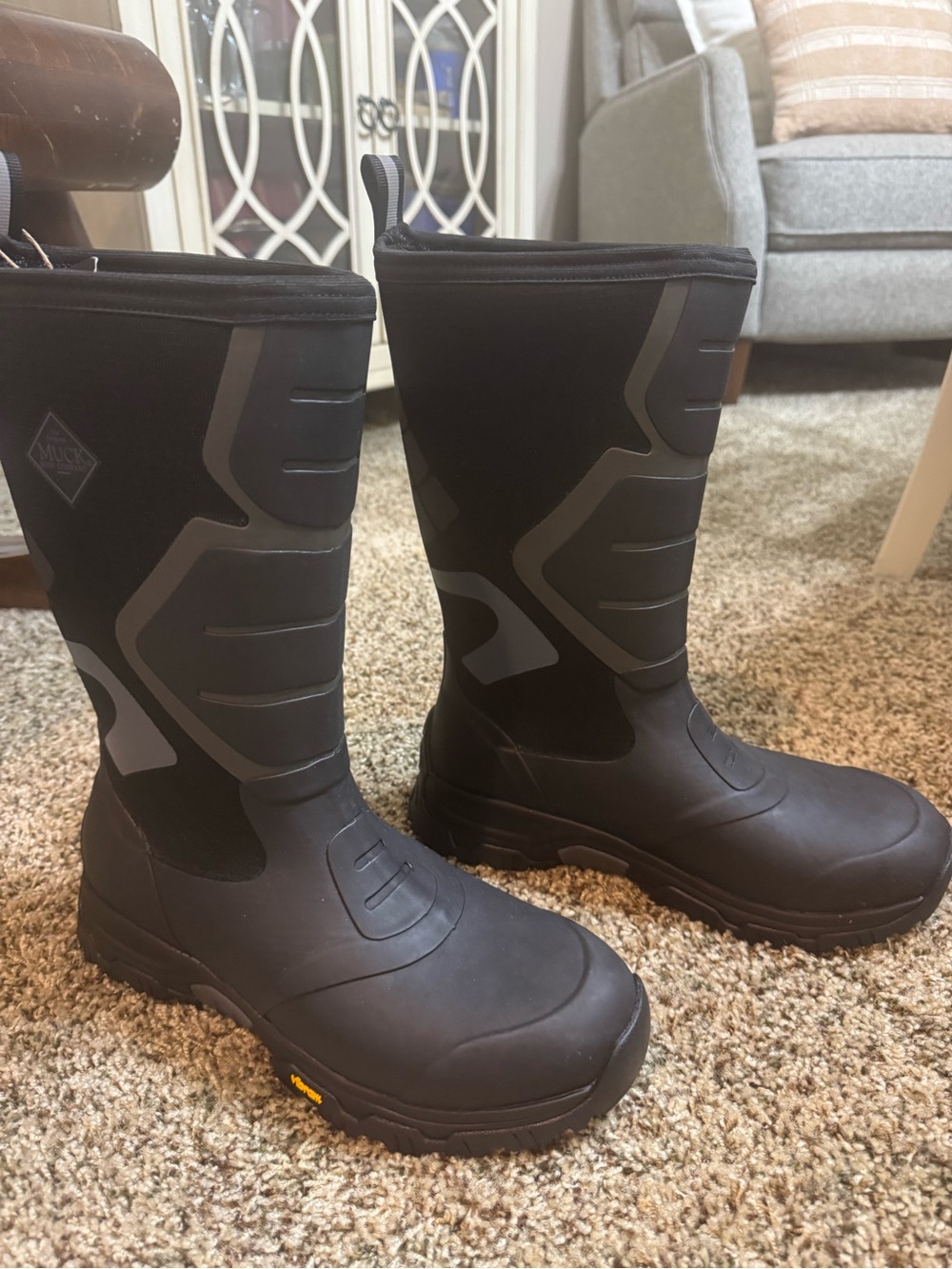 Muck Boot Black Waterproof Mid-Calf Rubber Boots
